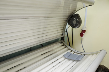 Tanning bed in a salon