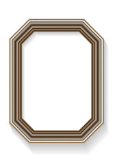 Photorealistic vector illustration of an octagonal frame with sh - obrazy, fototapety, plakaty