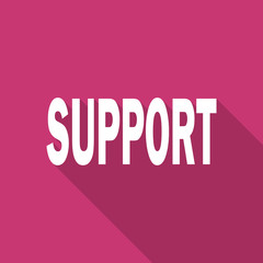 Fototapeta premium support flat design modern icon