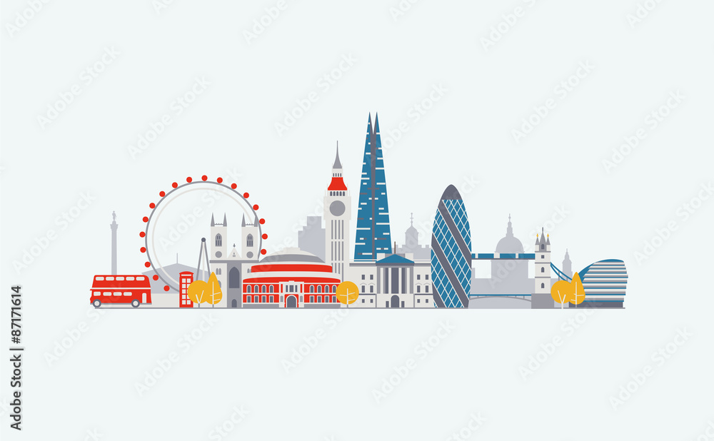 Wall mural London skyline