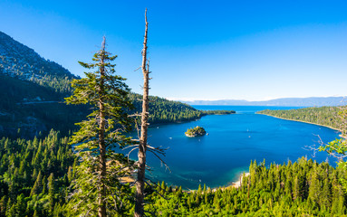 Amazing view of Emerald Bay, Lake Tahoe, California.