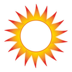 abstract Sun summer symbol frame blank badge logo vector business sign illustration element