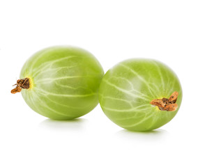 Gooseberries isolated on white background