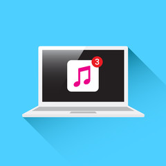 Laptop Music & Multimedia Notification Icon