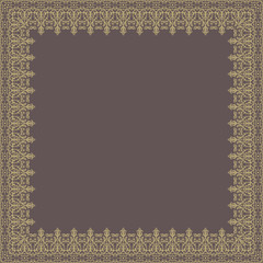 Floral Vector Quadratic Frame