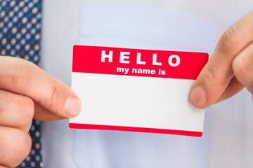 Name Tag, Greeting, Hello. © BillionPhotos.com