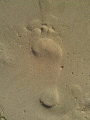 Empreinte dans le sable
