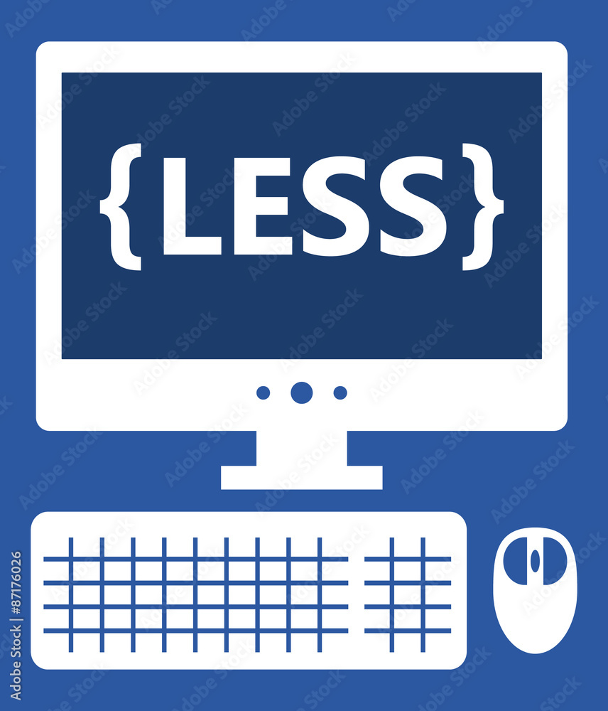 Poster vector illustration of web development less technology -