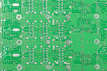 Abstract photography of high frequency printed circuit board PCB