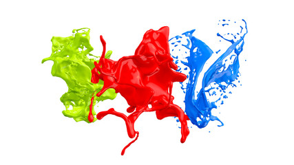 Fototapeta na wymiar colored paint splashes