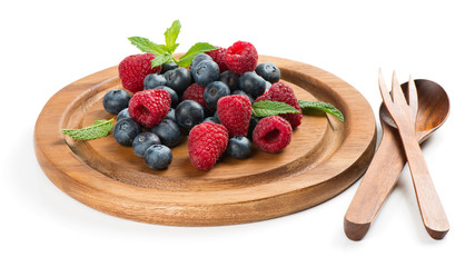 Berries with mint