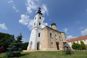 Fototapeta na wymiar Monasterey Sisatovac episcopal church in Fruska Gora, Serbia.