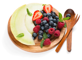 Fruit and berry mix salad