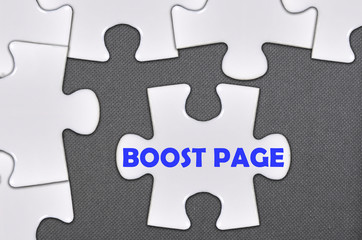 jigsaw puzzle written word boost page