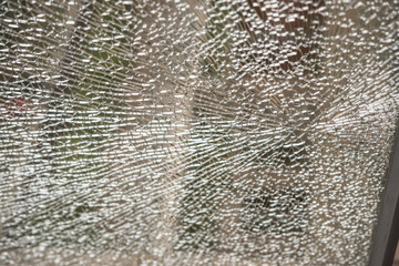 pattern of a broken glass window