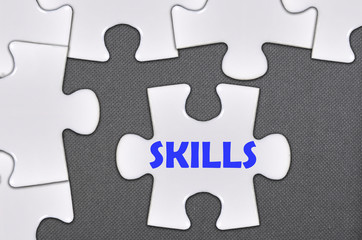 Fototapeta premium jigsaw puzzle written word skills