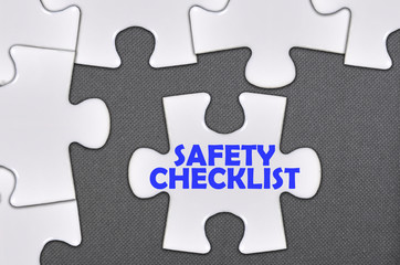jigsaw puzzle written word safety checklist