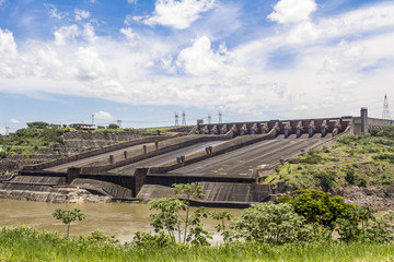 Fototapeta na wymiar Itaipu Dam, Foz do Iguacu, Brazil.