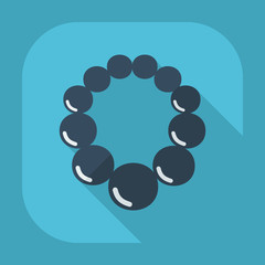 Flat modern design with shadow beads on a neck