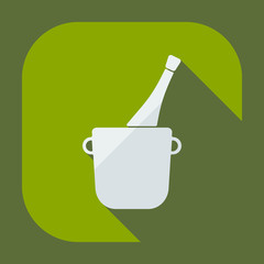 Flat modern design with shadow icons beverage