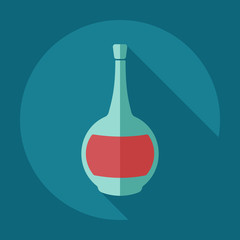 Flat modern design with shadow icons beverage