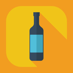 Flat modern design with shadow icons beverage