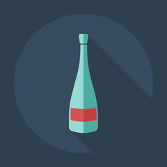 Flat modern design with shadow icons beverage