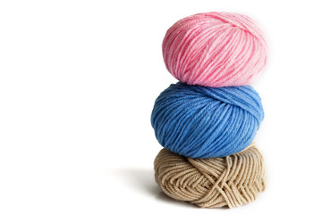 colour knitting ball