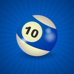 set of billiard balls, billiards, American ball number 10