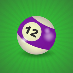 set of billiard balls, billiards, American ball number 12