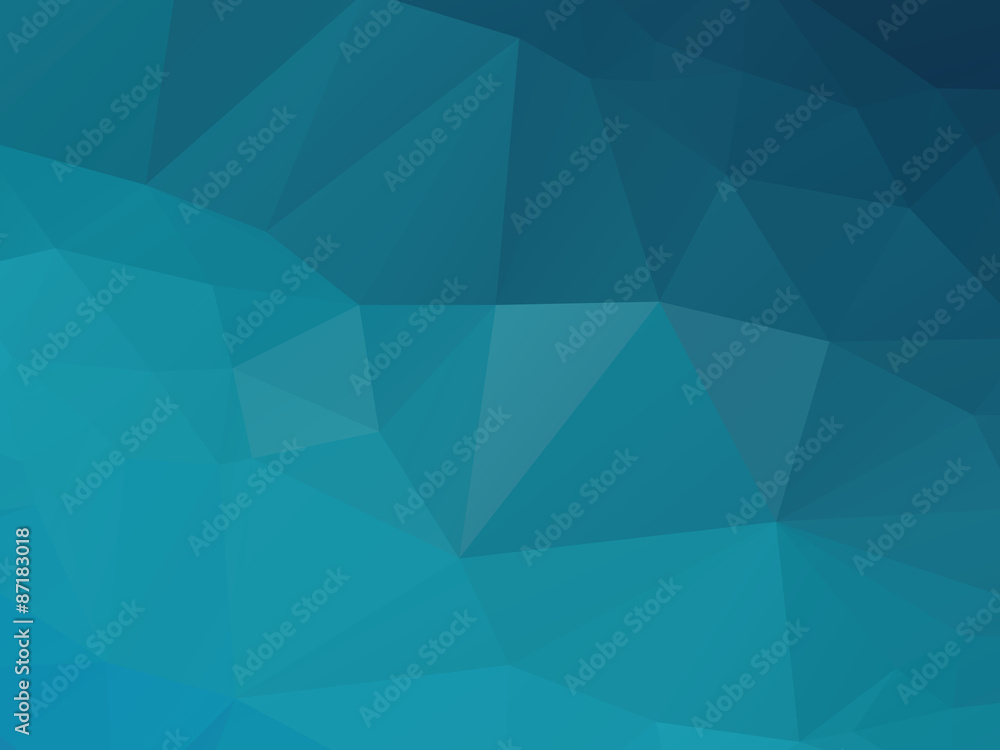 Wall mural blue triangular triangle background