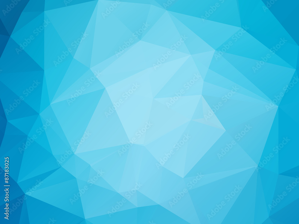 Wall mural blue triangular triangle background