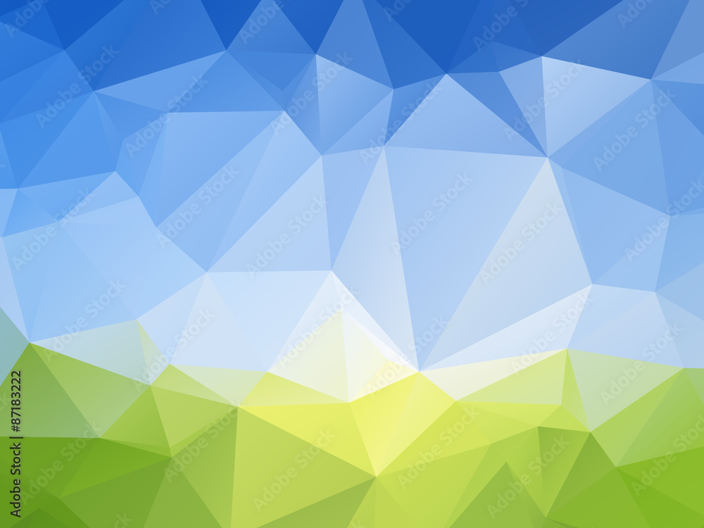 Sticker Blue Triangular Triangle Background