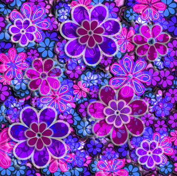 Grunge Floral Pattern