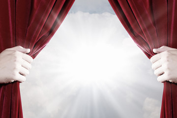 Opening curtain
