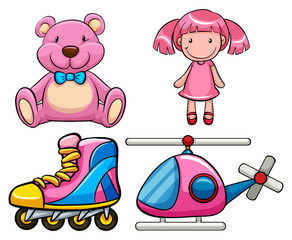 Fototapeta premium Pink toys