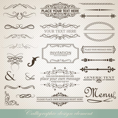 Calligraphic design vector