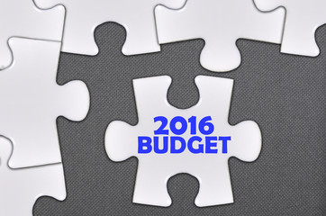 jigsaw puzzle written word 2016 budget