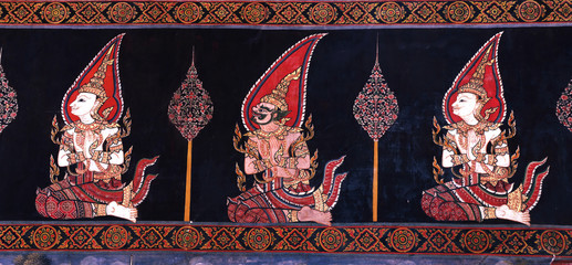 Thai mural painting © huawoon