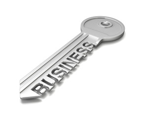 「business」と彫られた鍵