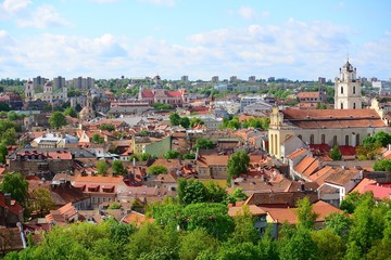 Obraz premium Widok z zamku Giedymina na stare Wilno