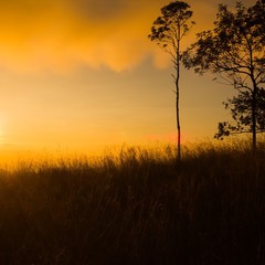 Sunset in the mountains