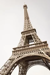 Deurstickers Exquise ijzerwerk details van de Eiffeltoren, Parijs, Frankrijk © Natalia Bratslavsky