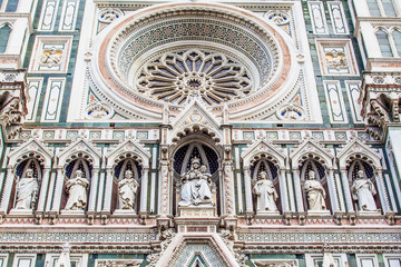 Detail of Cathedral Church Duomo basilica di santa maria del fio