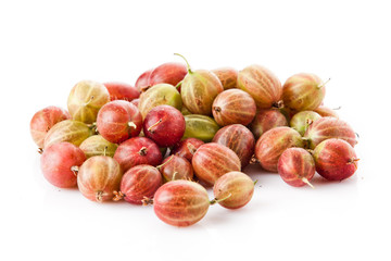 fresh gooseberry isolated on white background