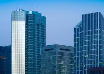Obraz na płótnie Canvas Skyscrapers in the center of Frankfurt, Germany