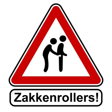 Zakkenrollers,
Voorzichtigheid, waarschuwing, bericht, teken, rood wit, NL