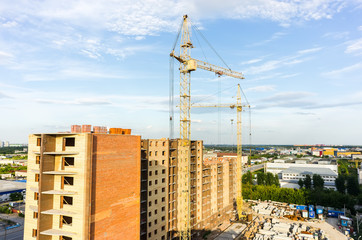 View on construction site in Tyumen