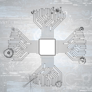 circuit board cpu  illustration