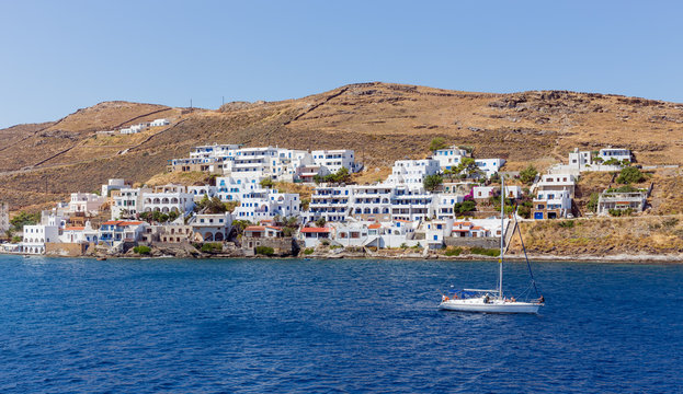 View of Merichas, Kythnos island, Cyclades, Greece